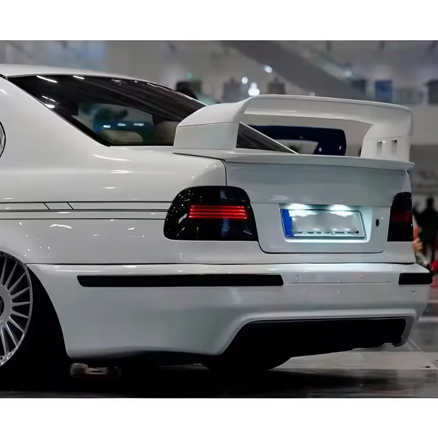 For BMW 5 Series E39 GT Style Double Layers Rear Spoiler 1997-2003 Glossy Black ABS Plastic Sport Design