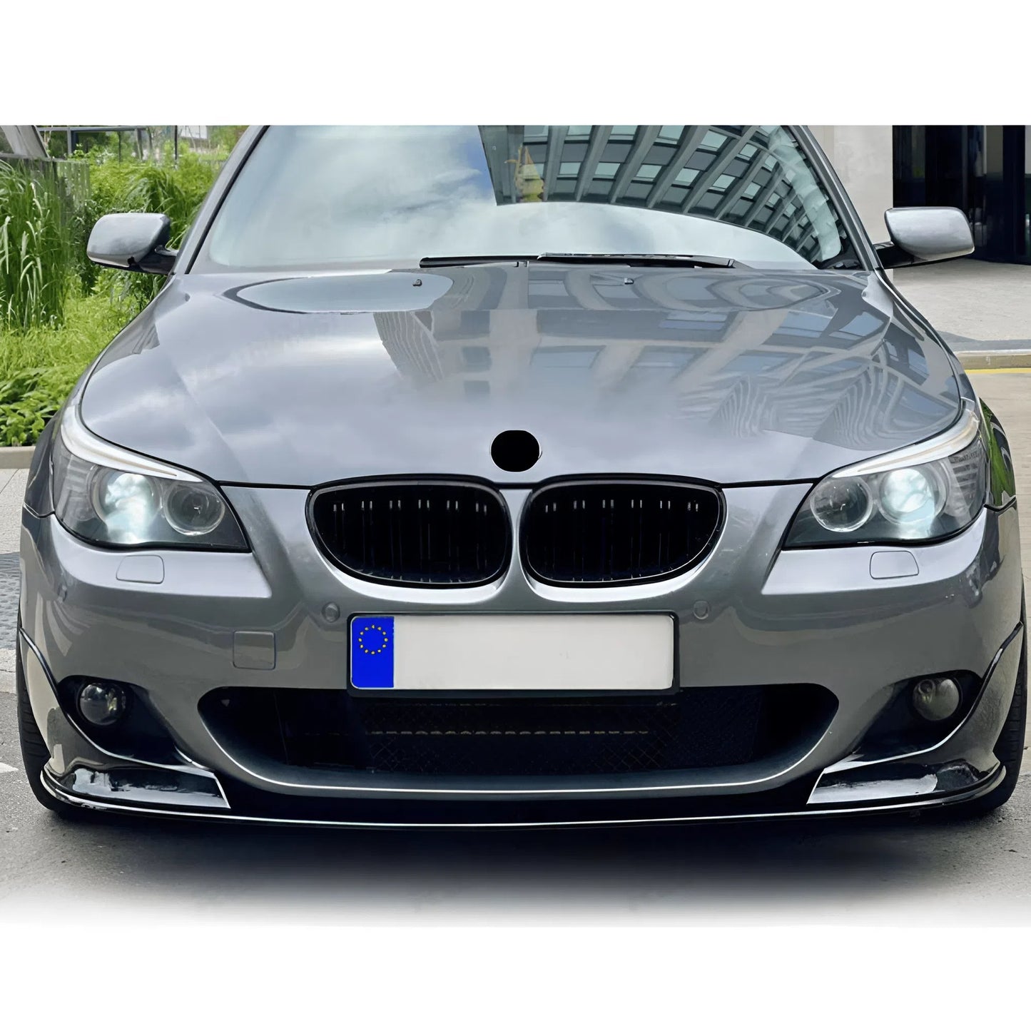 For BMW 5 Series E60 MP Style 2004-2010 Front Lip Gloss Black ABS Plastic Sport Bumper Extension