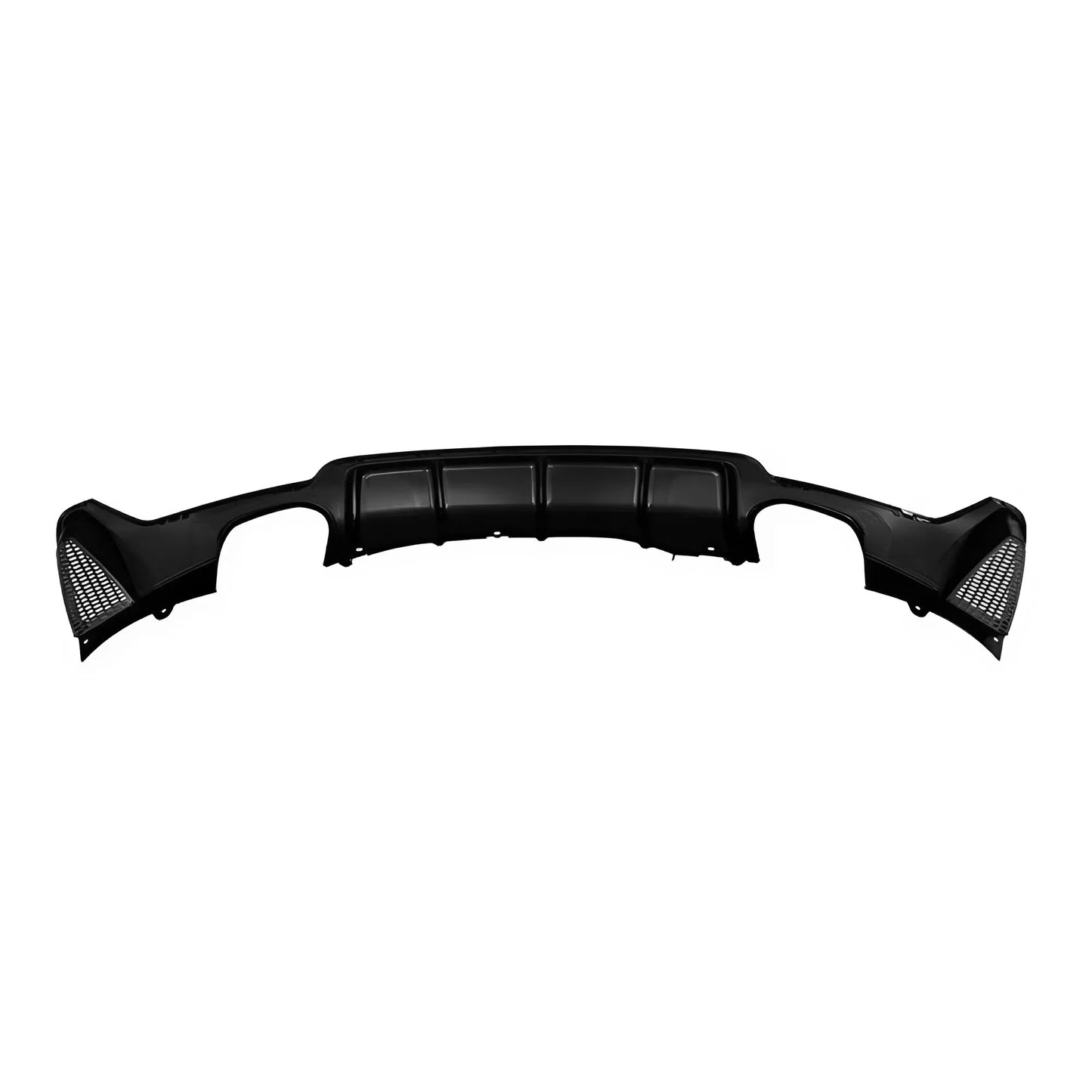 For BMW 4 Series F32 F33 F36 MP Style 2014-2020 Rear Lip Right And Left 2 Exhaust Pipes Gloss Black ABS Sporty Diffuser
