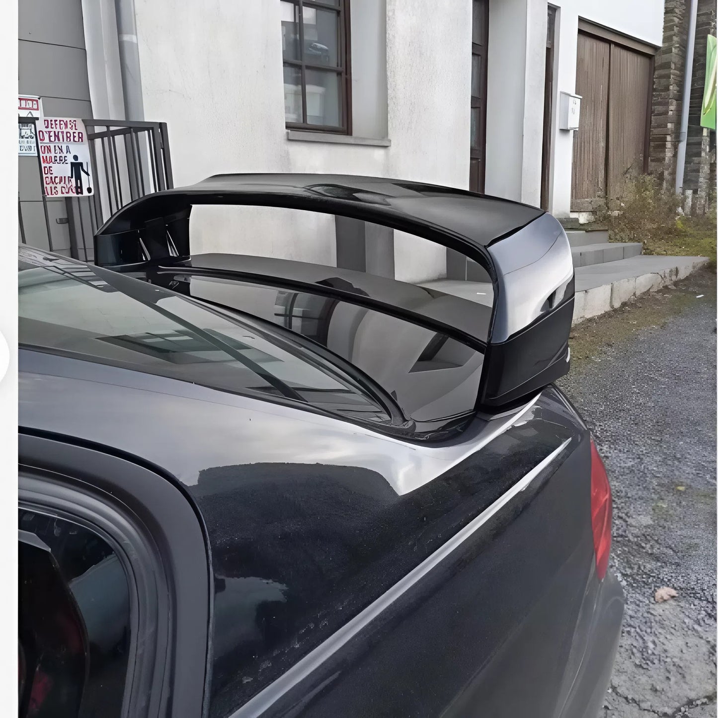 For BMW 3 Series E90 Double Layers Rear Spoiler 2005-2012 Glossy Black ABS Trunk Wing