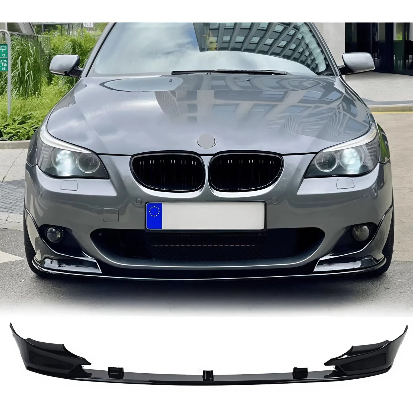 For BMW 3 Series E90 LCI MP Style Front Lip 2009-2012 Glossy Black 4 Pcs ABS Front Bumper Splitter