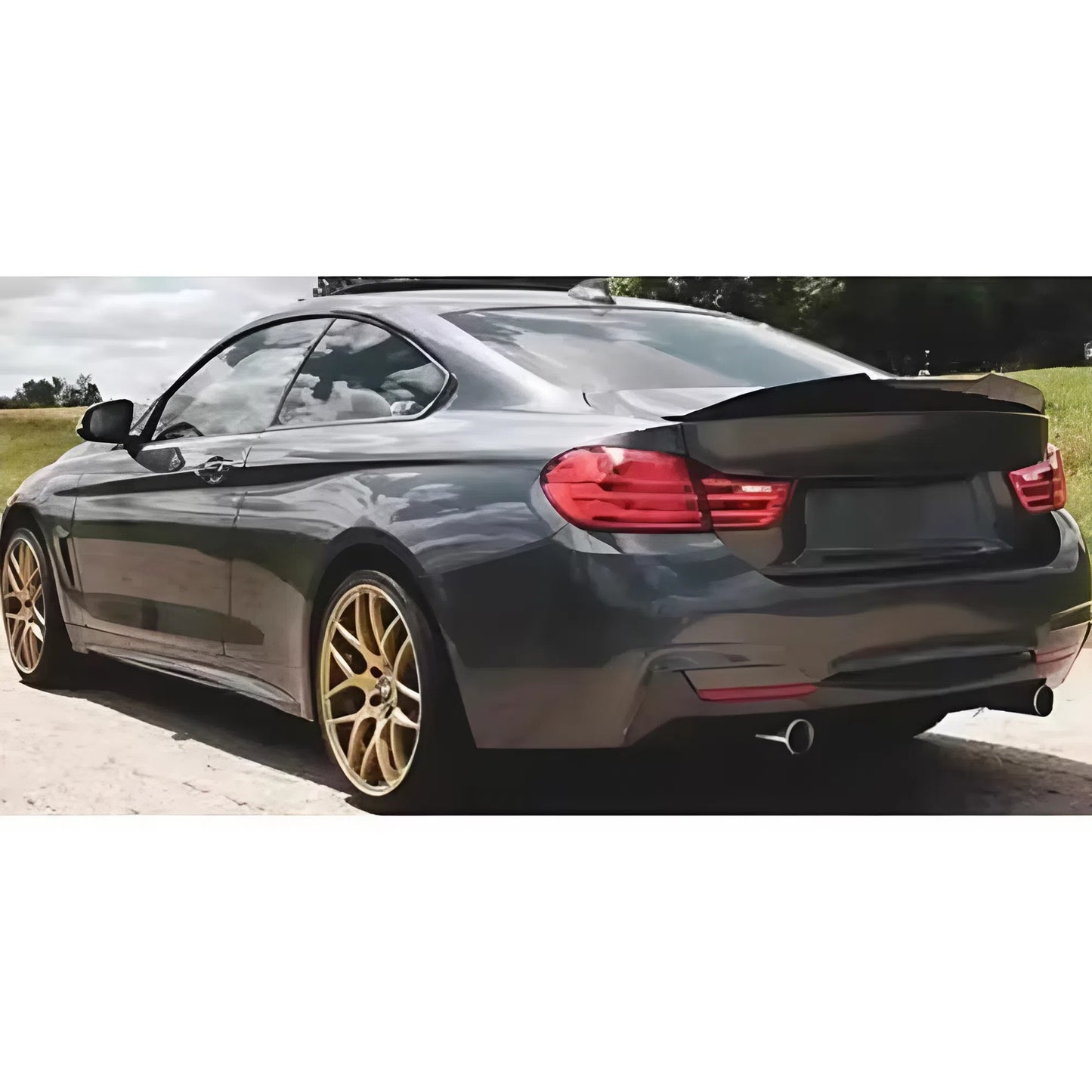For BMW 4 Series F32 PSM Style 2 Doors Rear Spoiler 2014-2020 Glossy Black ABS Trunk Wing