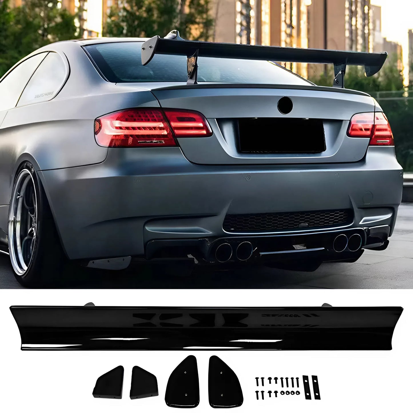 Rear Spoiler For BMW 1M M3 E82 E87 E90 E92 E93 F30 F10 GTS M3 Style Rear Spoiler Piano Black Painted Autovision