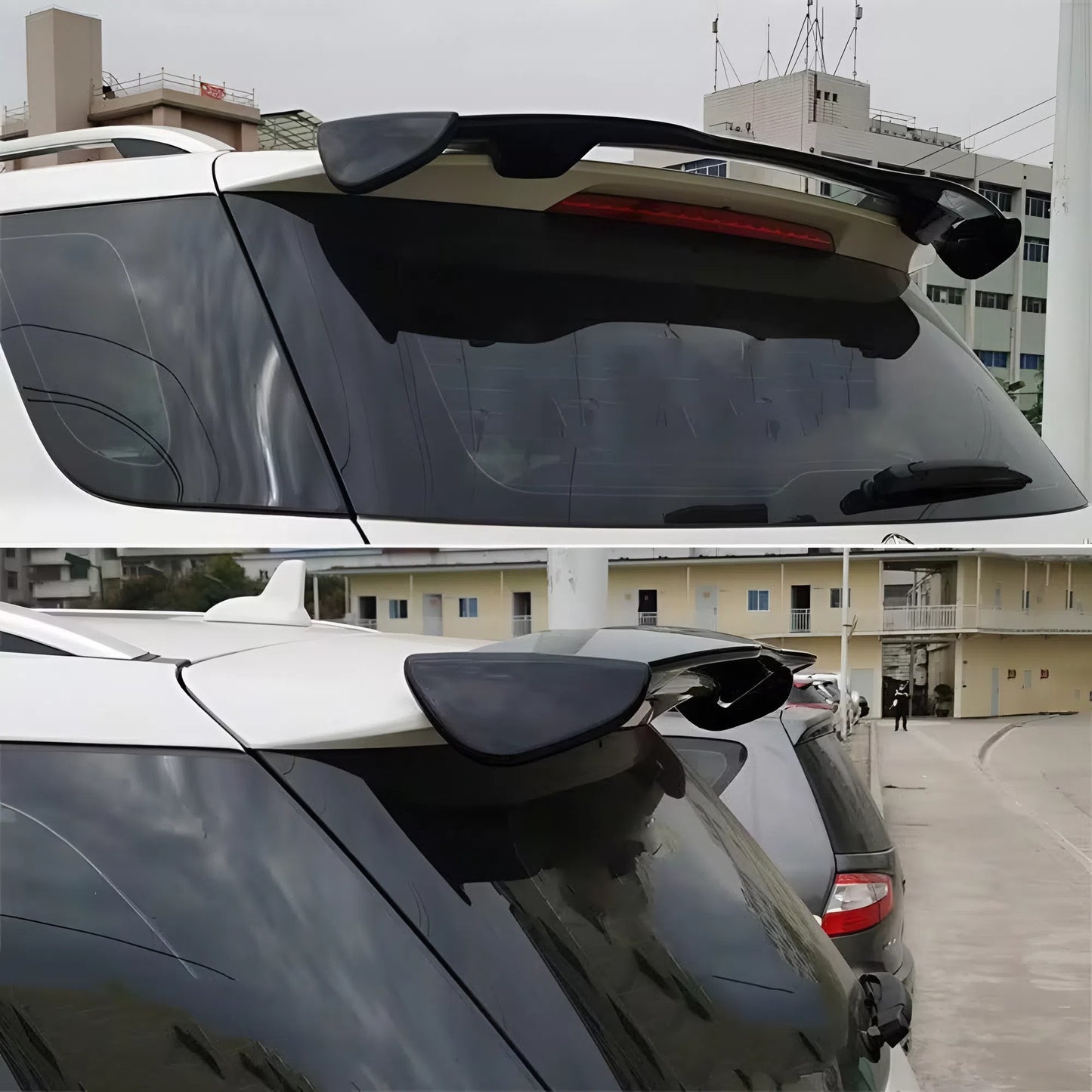 1 Generation Universal Infinite Style Rear Spoiler For Hatchback Glossy Black ABS Roof Wing