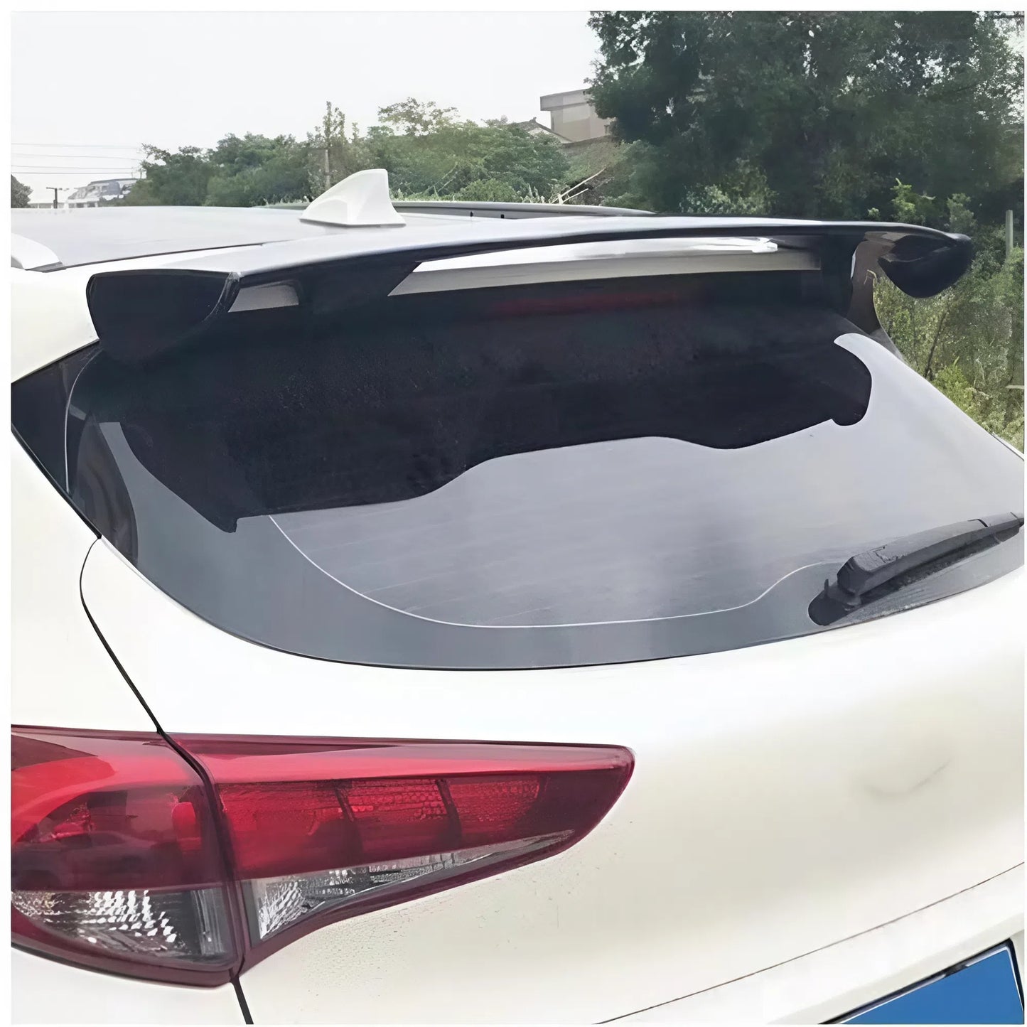 1 Generation Universal Infinite Style Rear Spoiler For Hatchback Glossy Black ABS Roof Wing