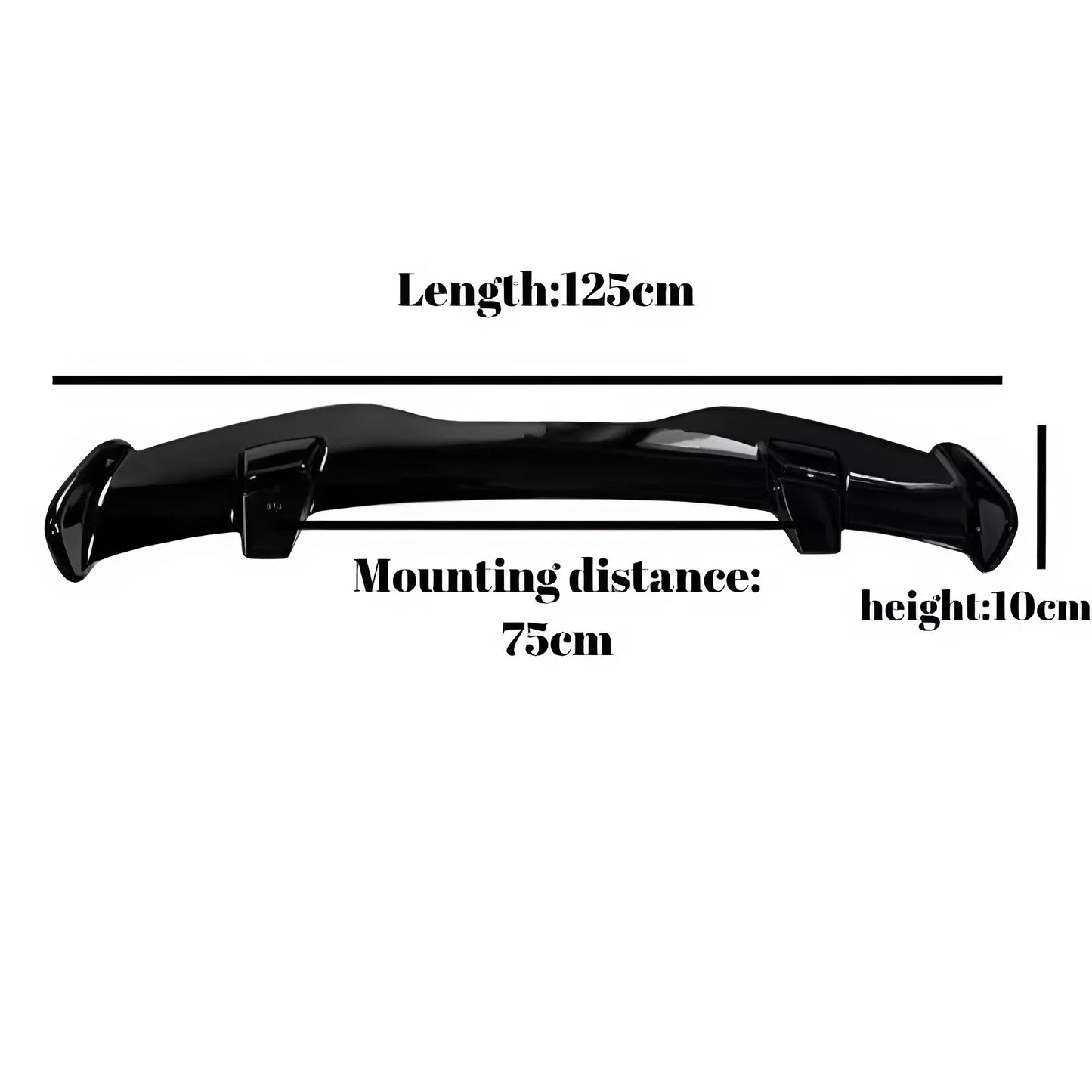 1 Generation Universal Infinite Style Rear Spoiler For Hatchback Glossy Black ABS Roof Wing