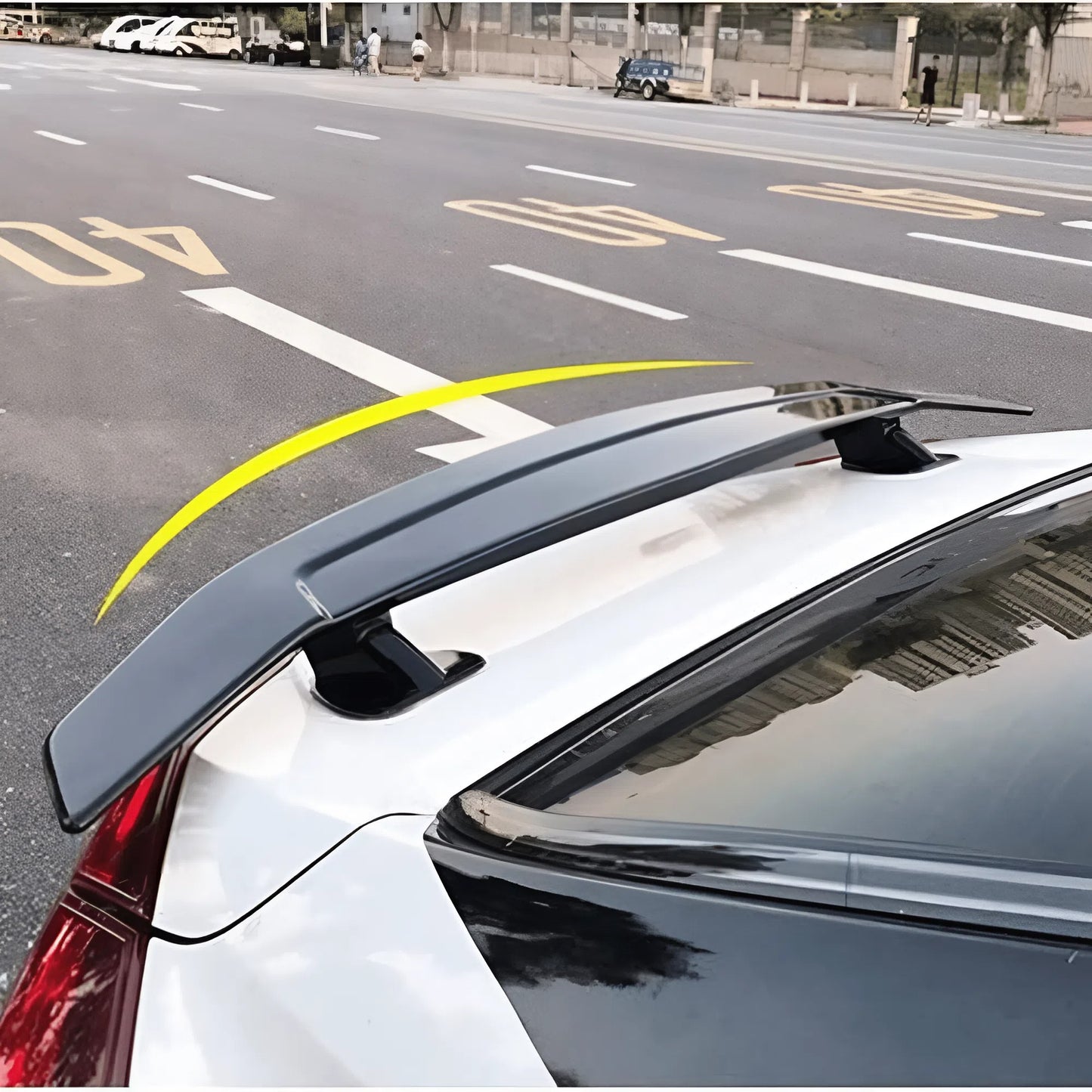 For Honda Civic Sedan 10th Generation 2016–2020 Rear Spoiler Glossy Black ABS Trunk Wing