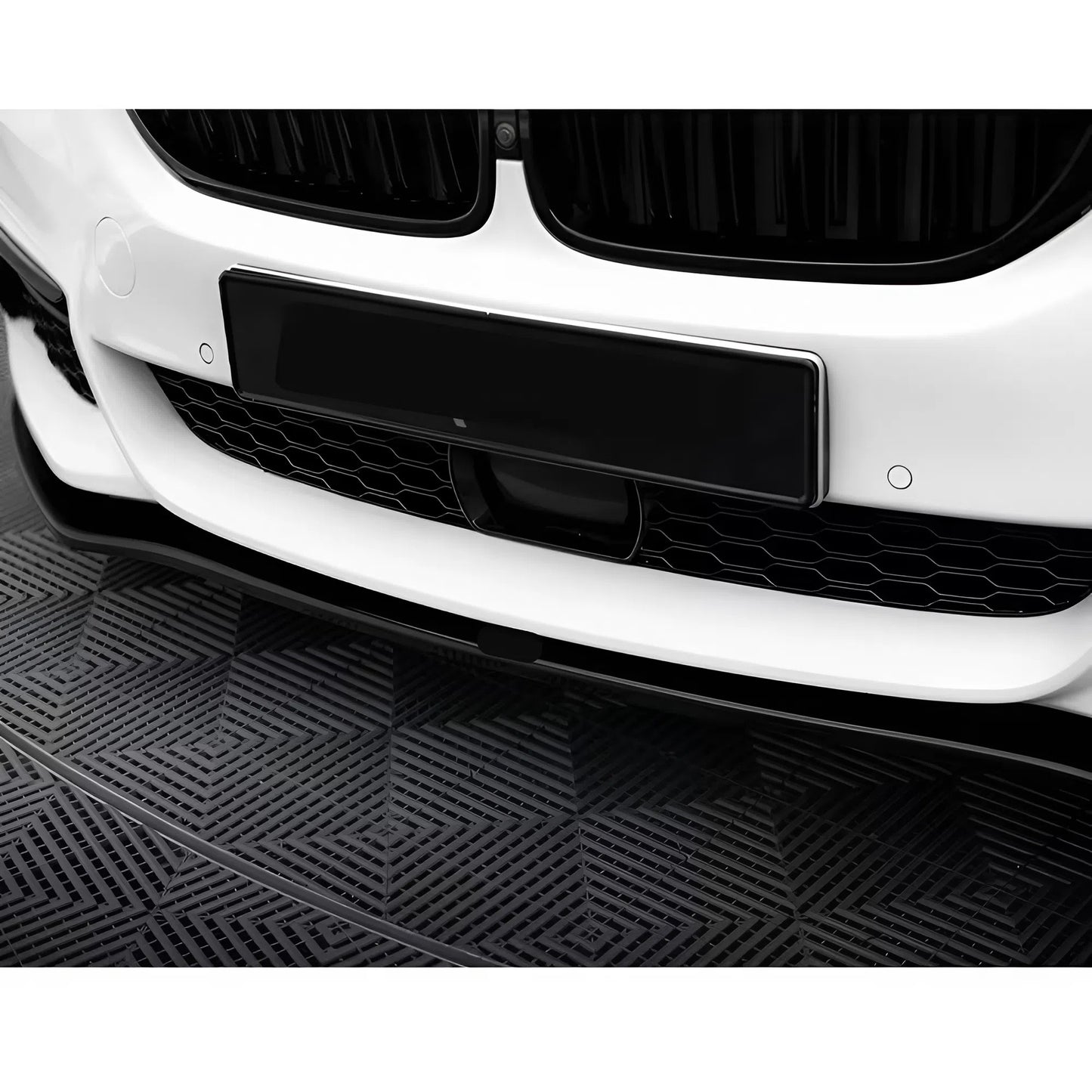 For BMW 5 Series G30 G31 M-Pack 2017-2020 Front Splitter Gloss Black ABS Plastic Sport Design Easy Installation