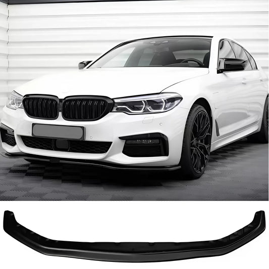 For BMW 5 Series G30 G31 M-Pack 2017-2020 Front Splitter Gloss Black ABS Plastic Sport Design Easy Installation