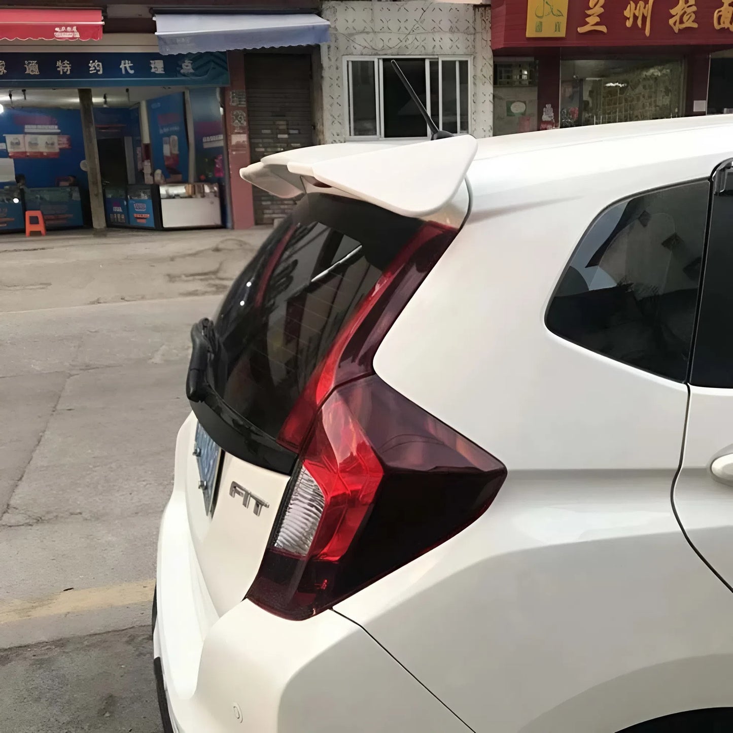 For Honda Fit Jazz Hatchback GK5 2014-2019 Factory Style ABS Spoiler Wing Glossy Black Rear Roof Spoiler