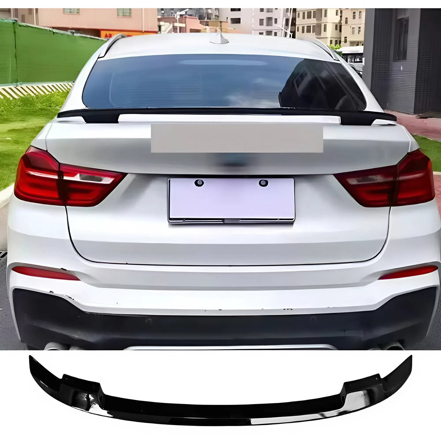 For BMW X4 X6 F12 F16 F26 E71 2015-2019 Rear Spoiler Glossy Black ABS Plastic Sport Style Trunk Wing Aerodynamic Design Easy Installation
