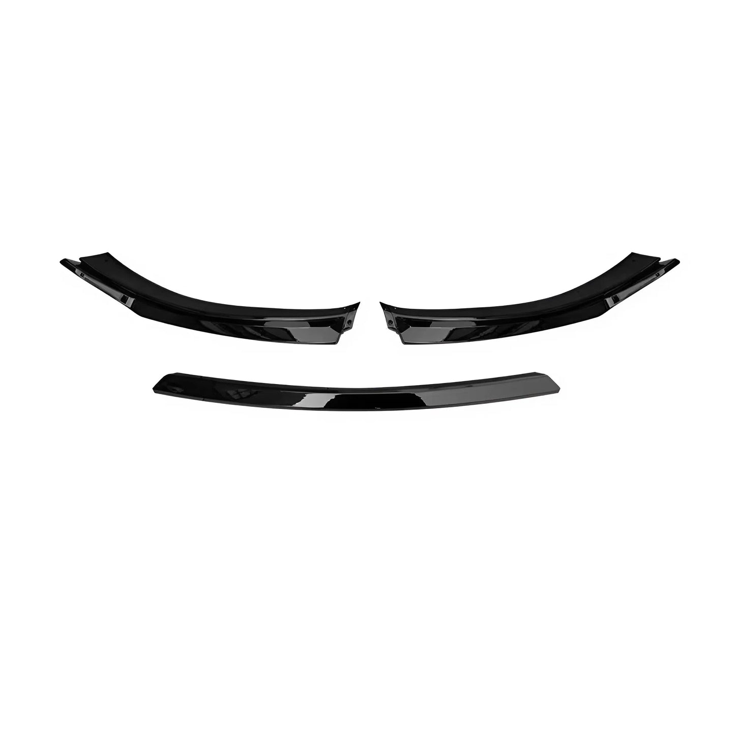 For Volkswagen Golf 6 Three-Section Front Lip Glossy Black ABS Front Bumper Lip Splitter Sport Style Aerodynamic Design Easy Installation