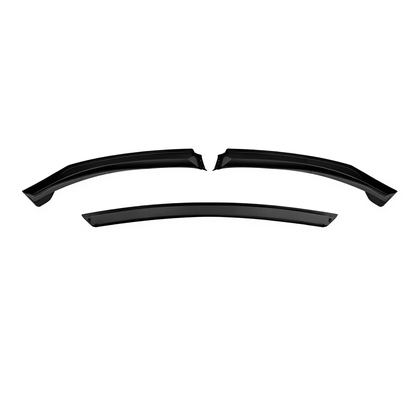 For Volkswagen Golf 6 Three-Section Front Lip Glossy Black ABS Front Bumper Lip Splitter Sport Style Aerodynamic Design Easy Installation