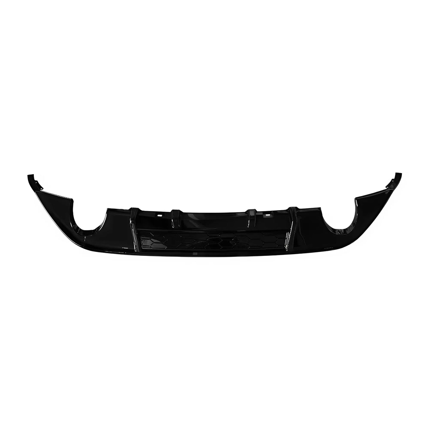 For Volkswagen Golf 7 Rear Lip Glossy Black Dual Exhaust Left and Right 2 Pipes ABS Rear Diffuser Sport Style Aerodynamic Design