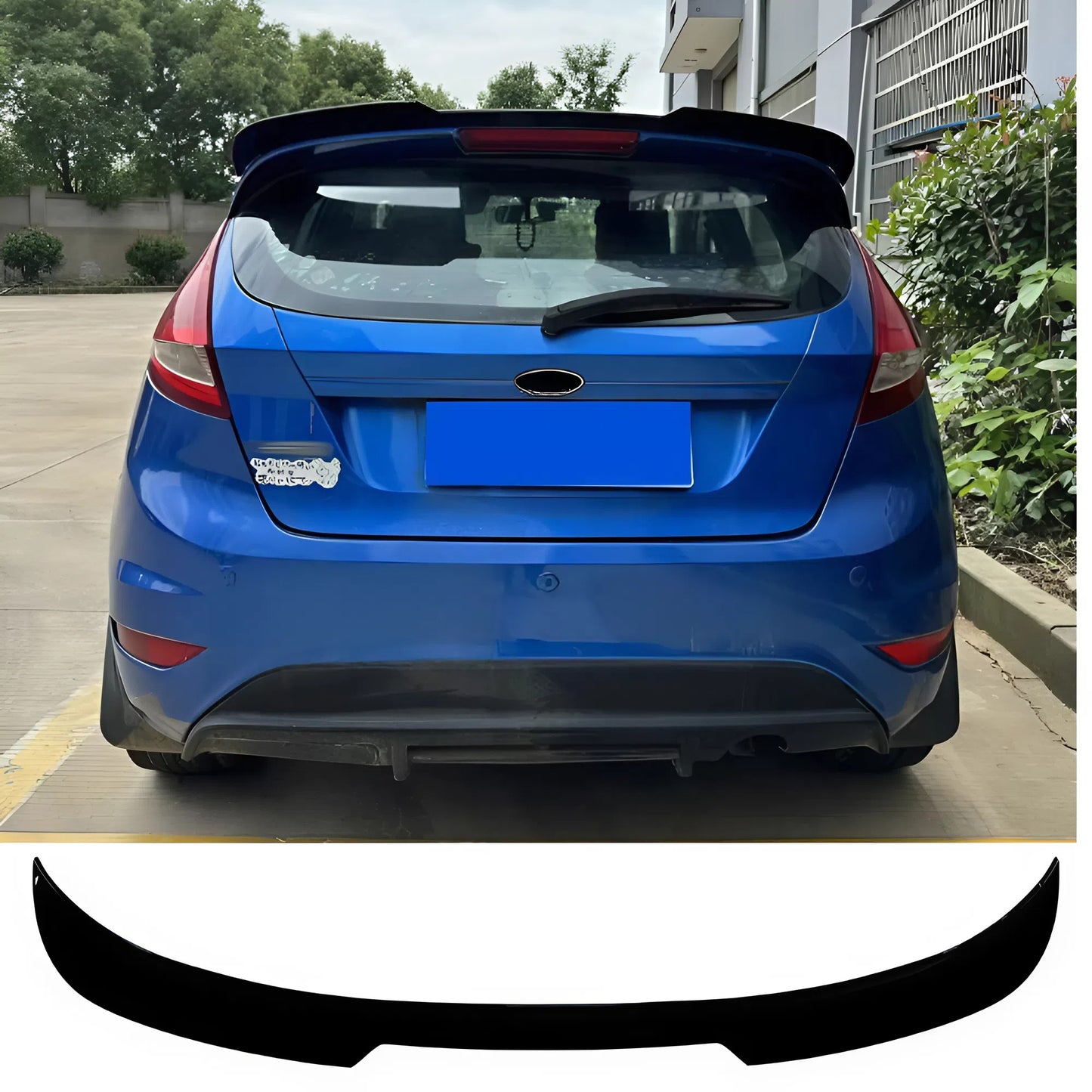 For Ford Fiesta ST 2008-2014 Rear Spoiler Glossy Black ABS Rear Wing Sport Style Aerodynamic Design Easy Installation