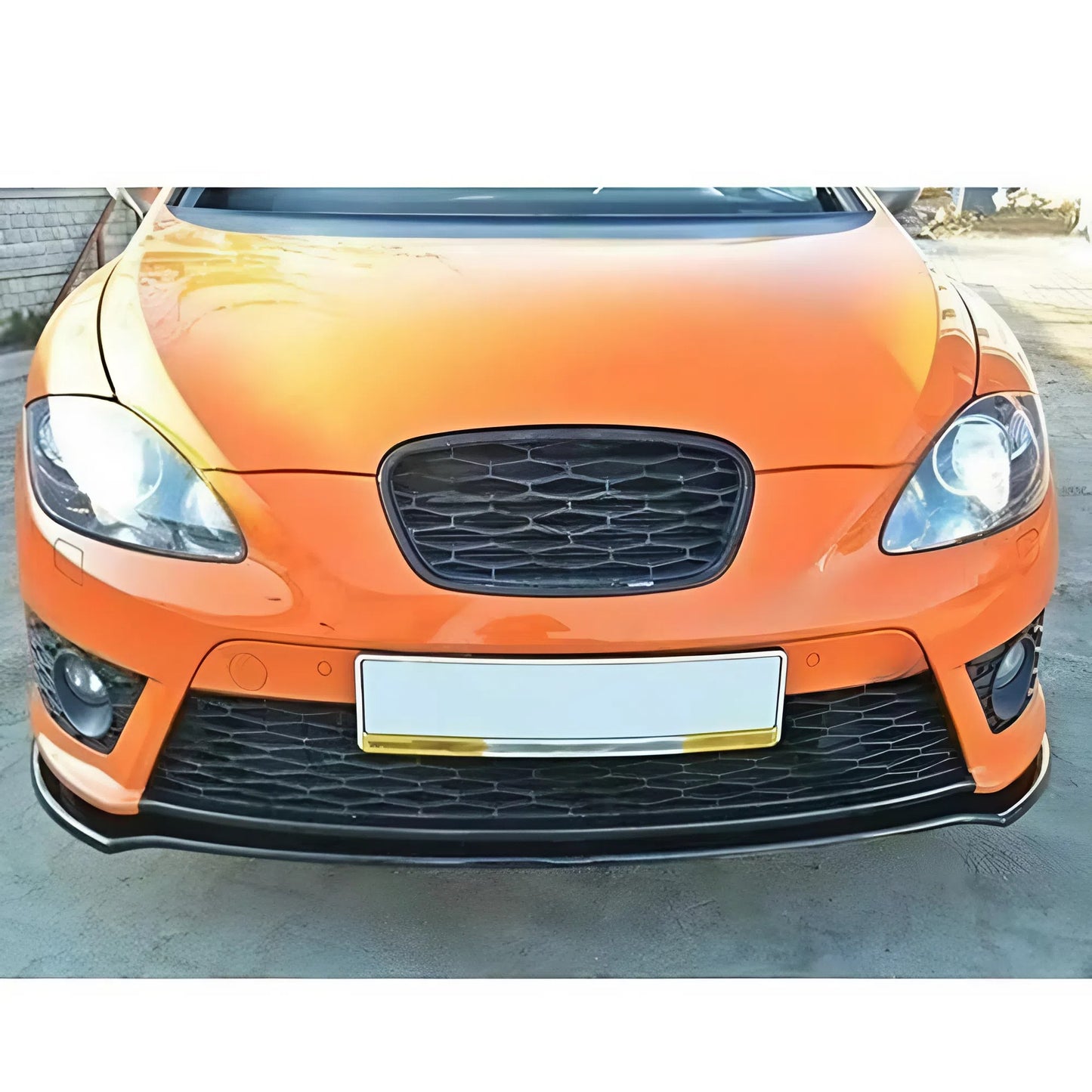 For Seat Leon Cupra MK2 2009-2012 Front Lip 3 Parts Glossy Black ABS Front Bumper Splitter Sport Style Aerodynamic Design Easy Installation