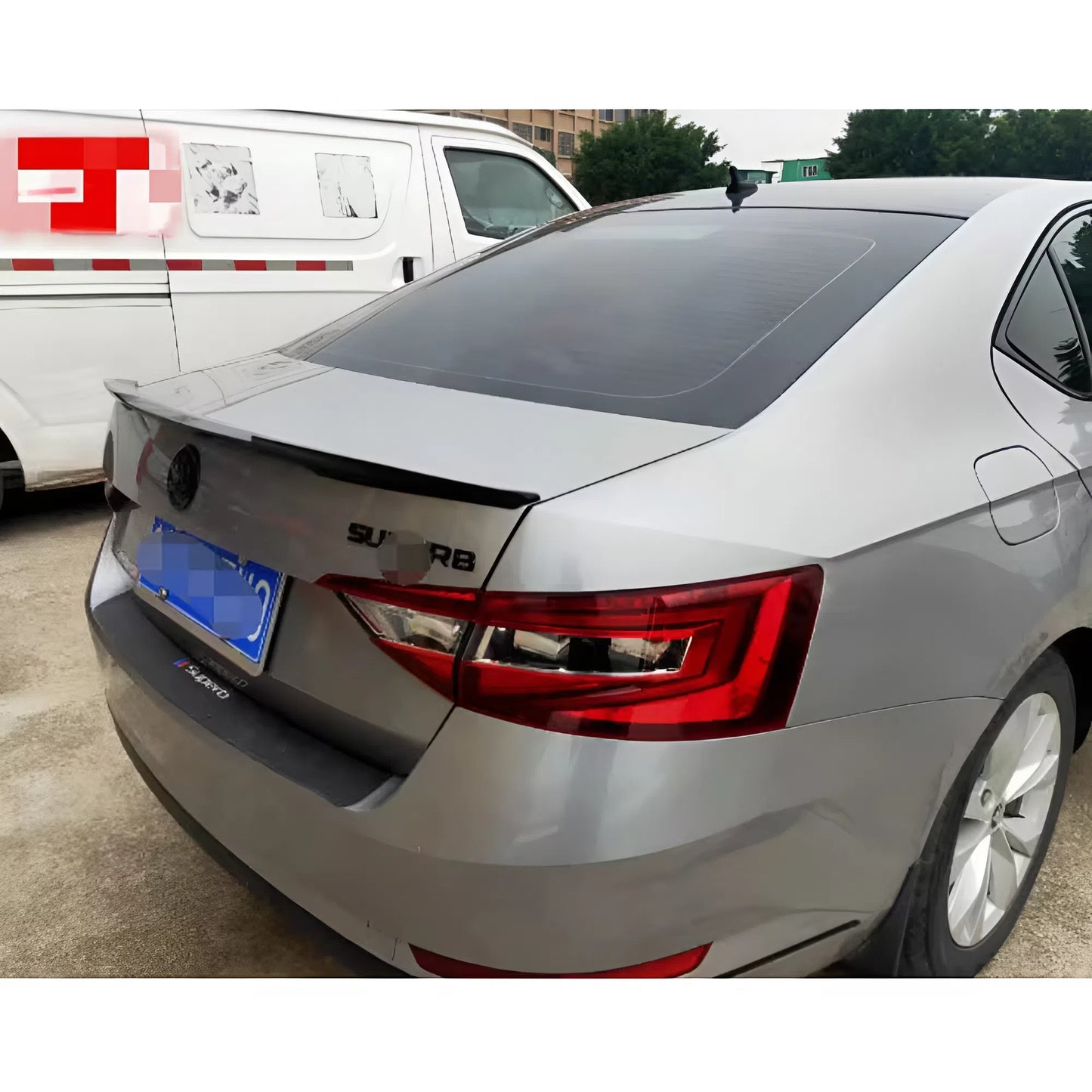For Skoda Superb M4 Style Rear Spoiler 2016-2021 Glossy Black ABS Plastic Rear Wing Sport Style Aerodynamic Design Easy Installation