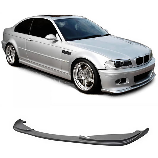 Front Bumper Lip for BMW E46 Hmn 1997-2006 Piano Black Vacuum Plastic AutoVision