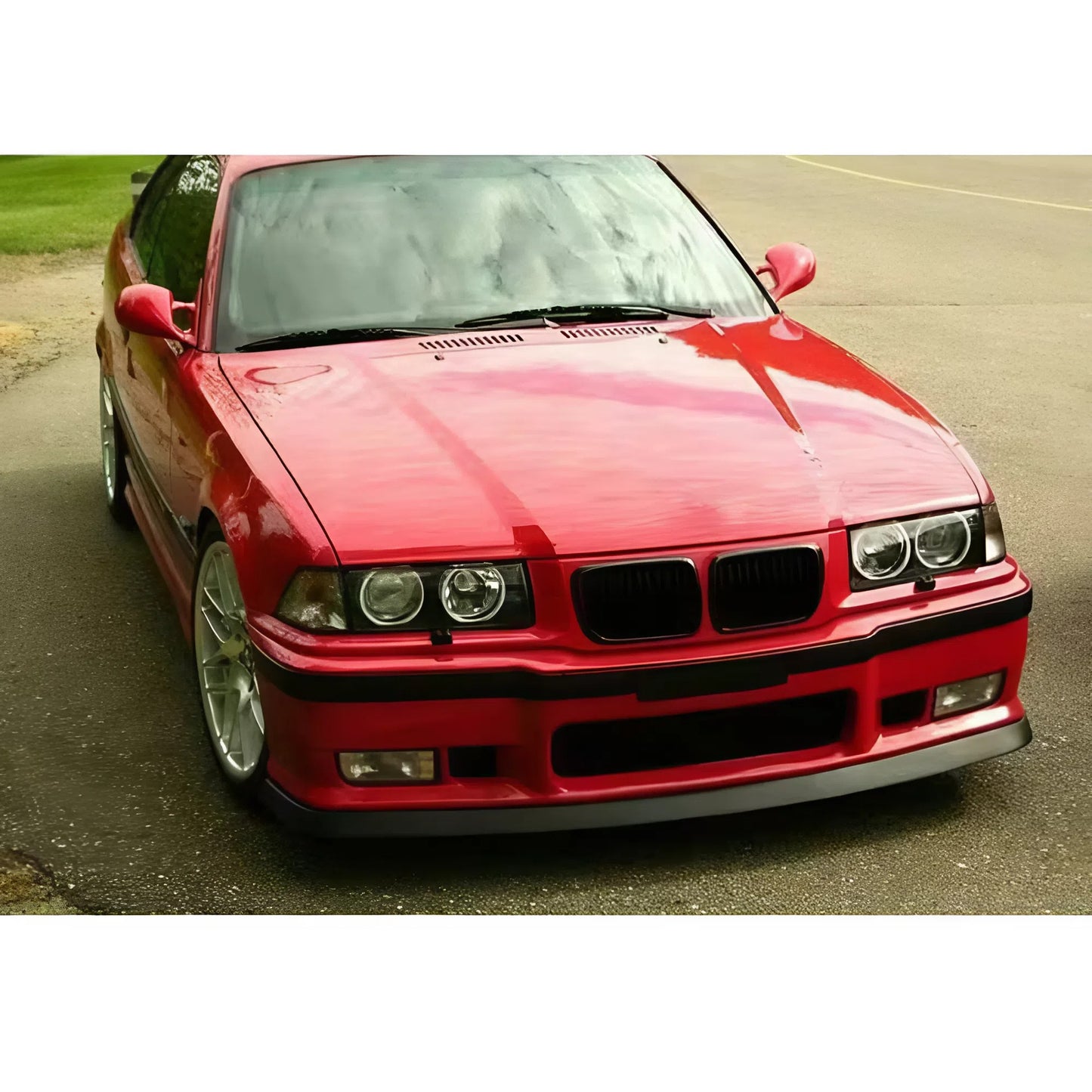 Autovision for BMW E36 M3 Front Bumper Lip Piano Black Vacuum 1990-2000