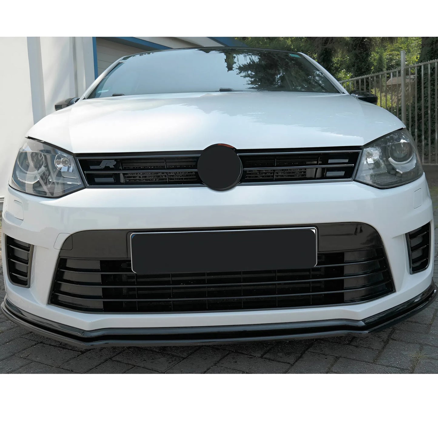 Autovision for Polo MK5 R WRC Front Bumper Lip Piano Black Vacuum