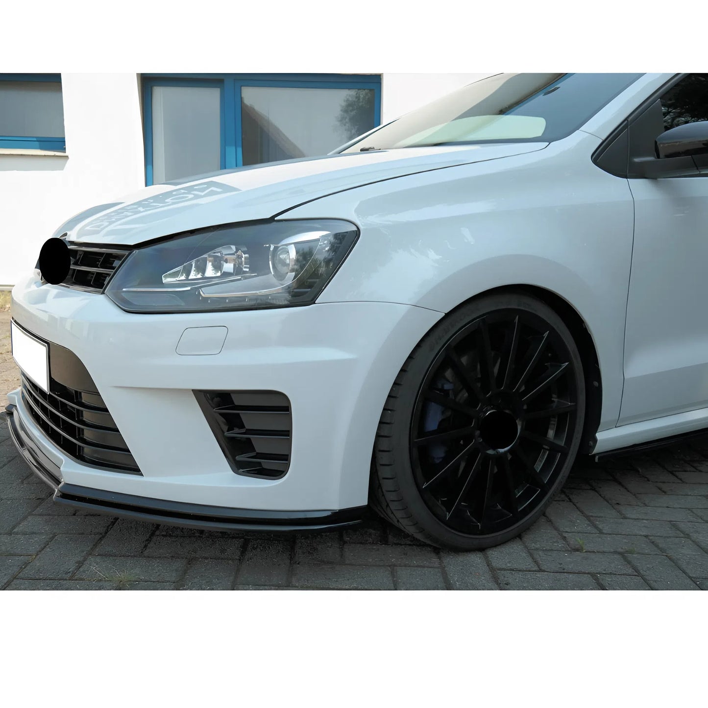Autovision for Polo MK5 R WRC Front Bumper Lip Piano Black Vacuum