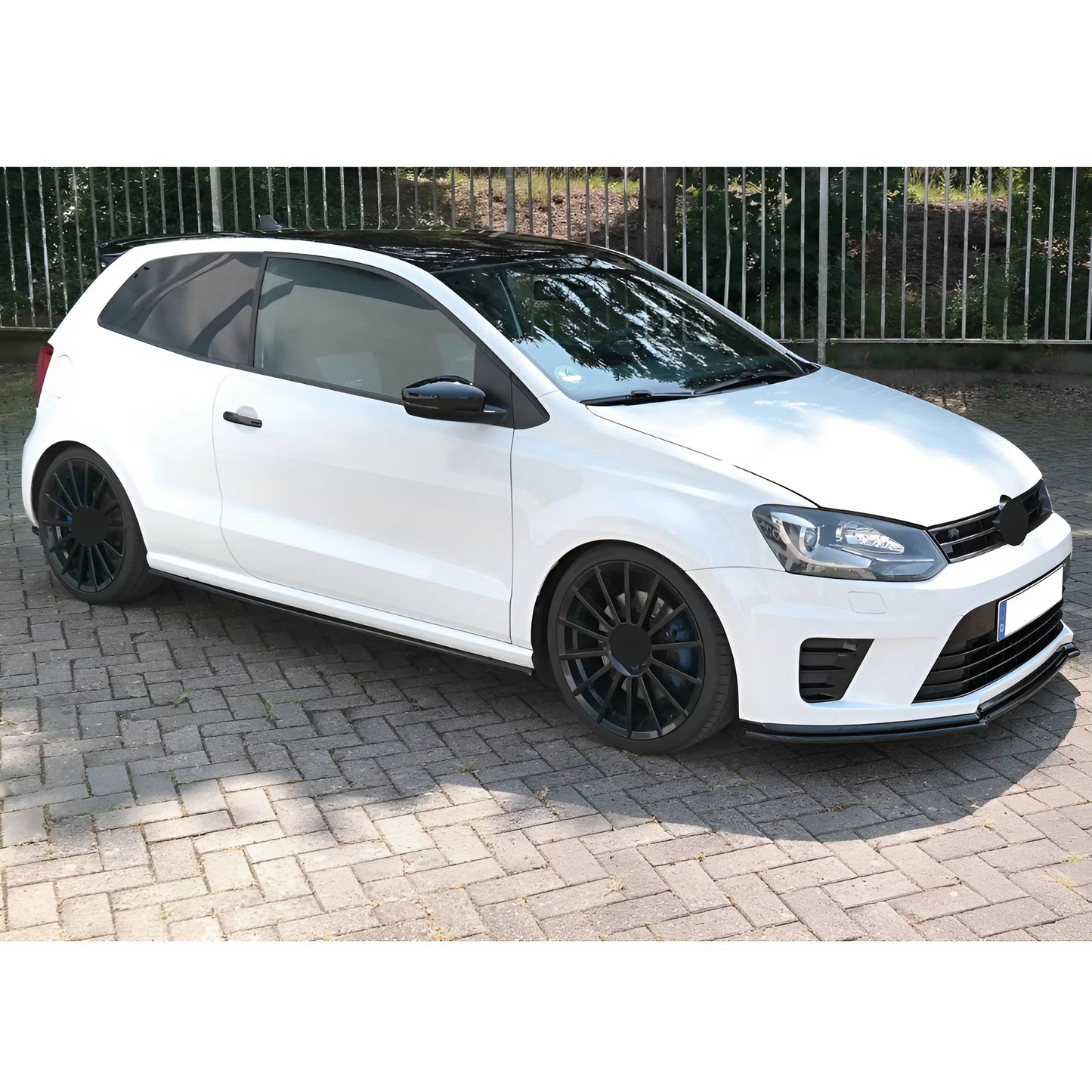 Autovision for Polo MK5 R WRC Front Bumper Lip Piano Black Vacuum