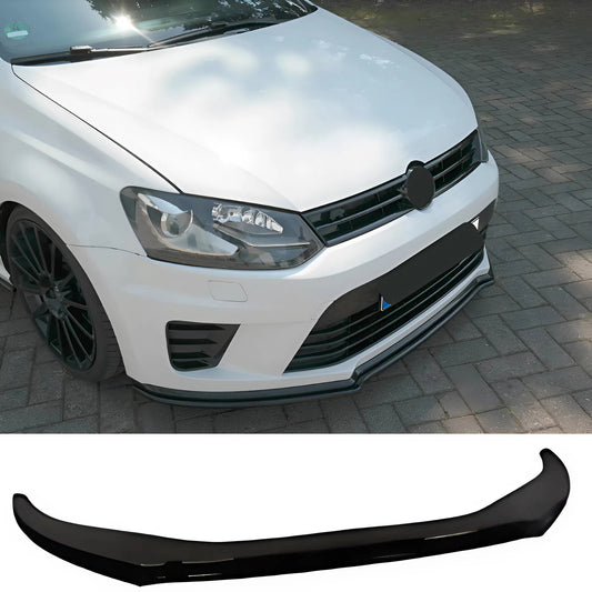 Autovision for Polo MK5 R WRC Front Bumper Lip Piano Black Vacuum