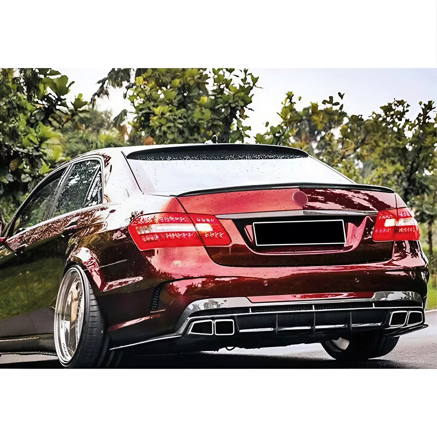 For Mercedes Benz E-Class W212 2009-2016 E200 E250 E300 E350 E400 E500 E63 AMG Sedan Roof Wing Roof Spoiler Glossy Black ABS Plastic