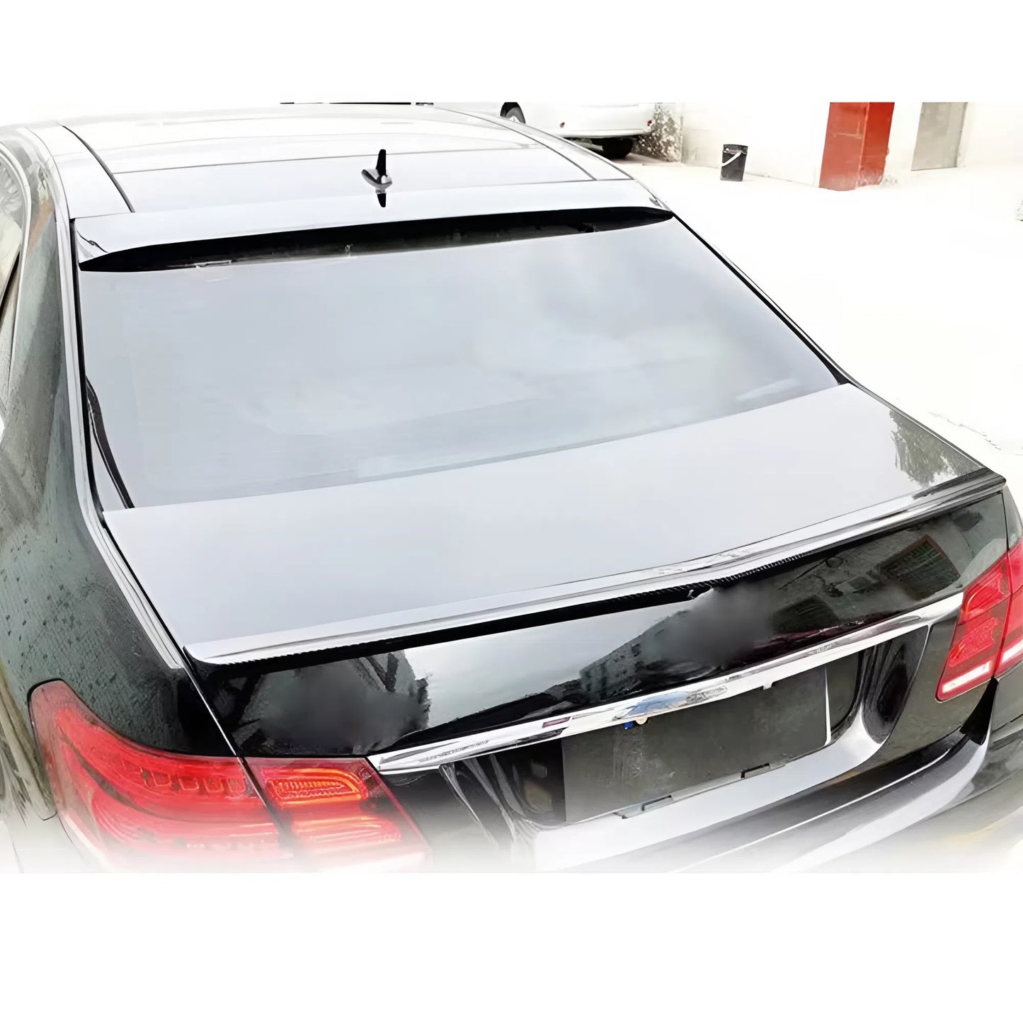 For Mercedes Benz E-Class W212 2009-2016 E200 E250 E300 E350 E400 E500 E63 AMG Sedan Roof Wing Roof Spoiler Glossy Black ABS Plastic