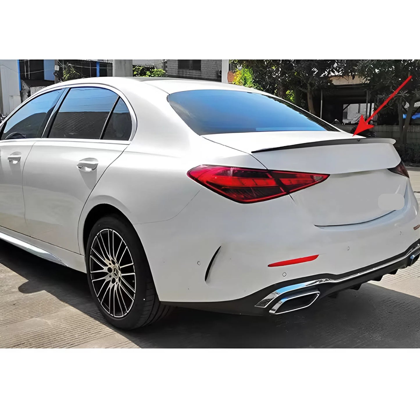 For Mercedes W206 2022+ C43 C63 Rear Spoiler Piano Black ABS Plastic Sport Style Trunk Spoiler Gloss Black Exterior