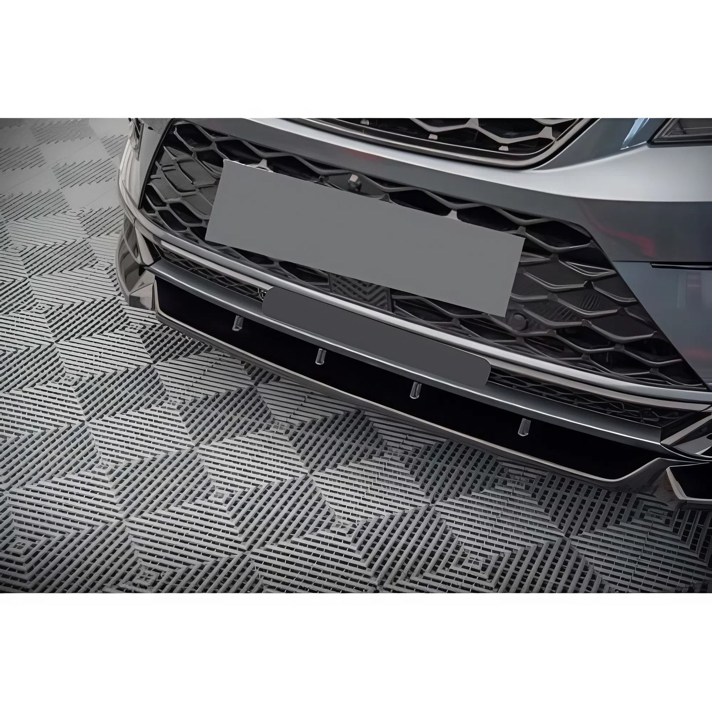 Front Bumper Lip for Cupra Ateca Max V1 2021+ Glossy Black Vacuum Plastic AutoVision