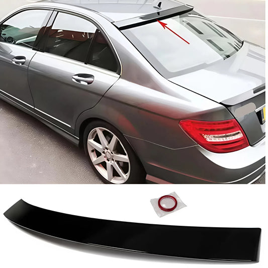 For Mercedes W204 C250 C300 C63 2007-2014 Roof Spoiler AMG Sedan Gloss Piano Black ABS Plastic