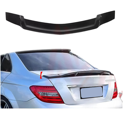 For Mercedes-Benz C-Class W204 2007-2014 R Model Rear Wing Gloss Black Spoiler ABS Plastic Sport Style Trunk Spoiler
