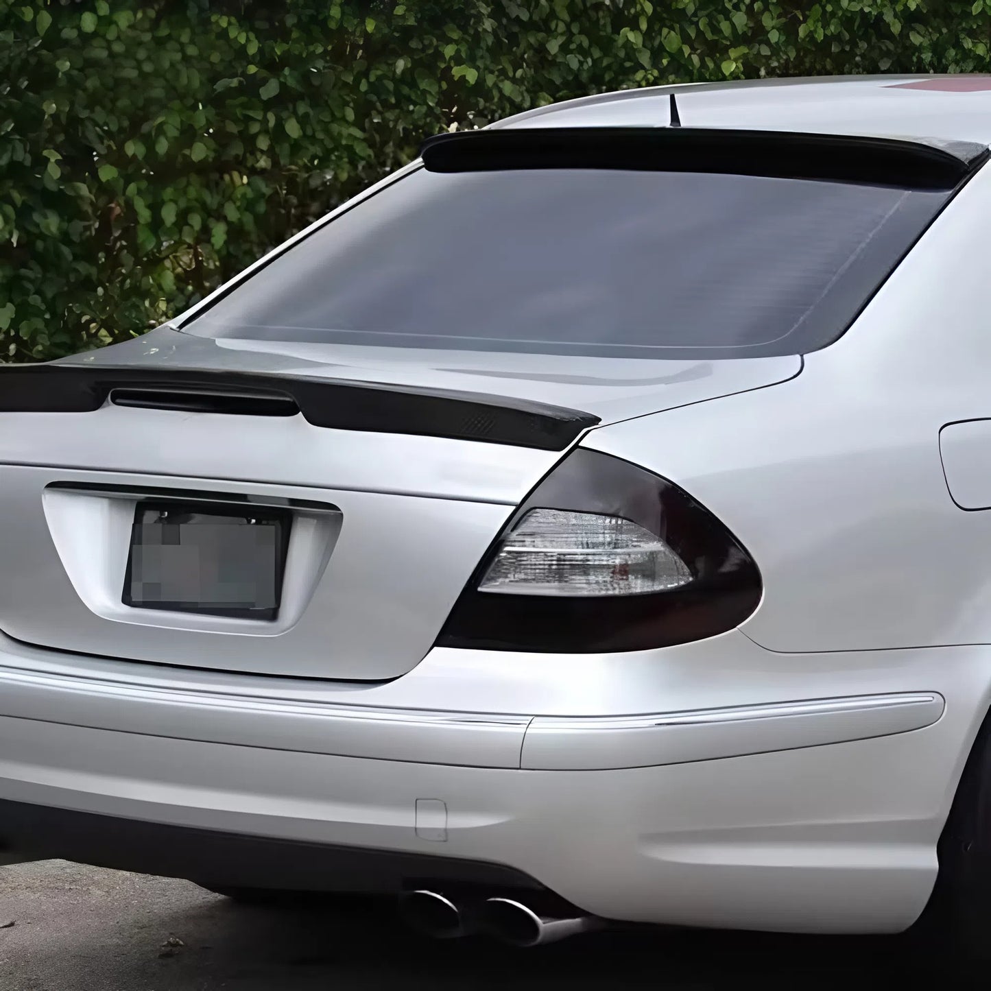 For Mercedes W211 2002-2009 Roof Spoiler Gloss Piano Black ABS Plastic Sport Style