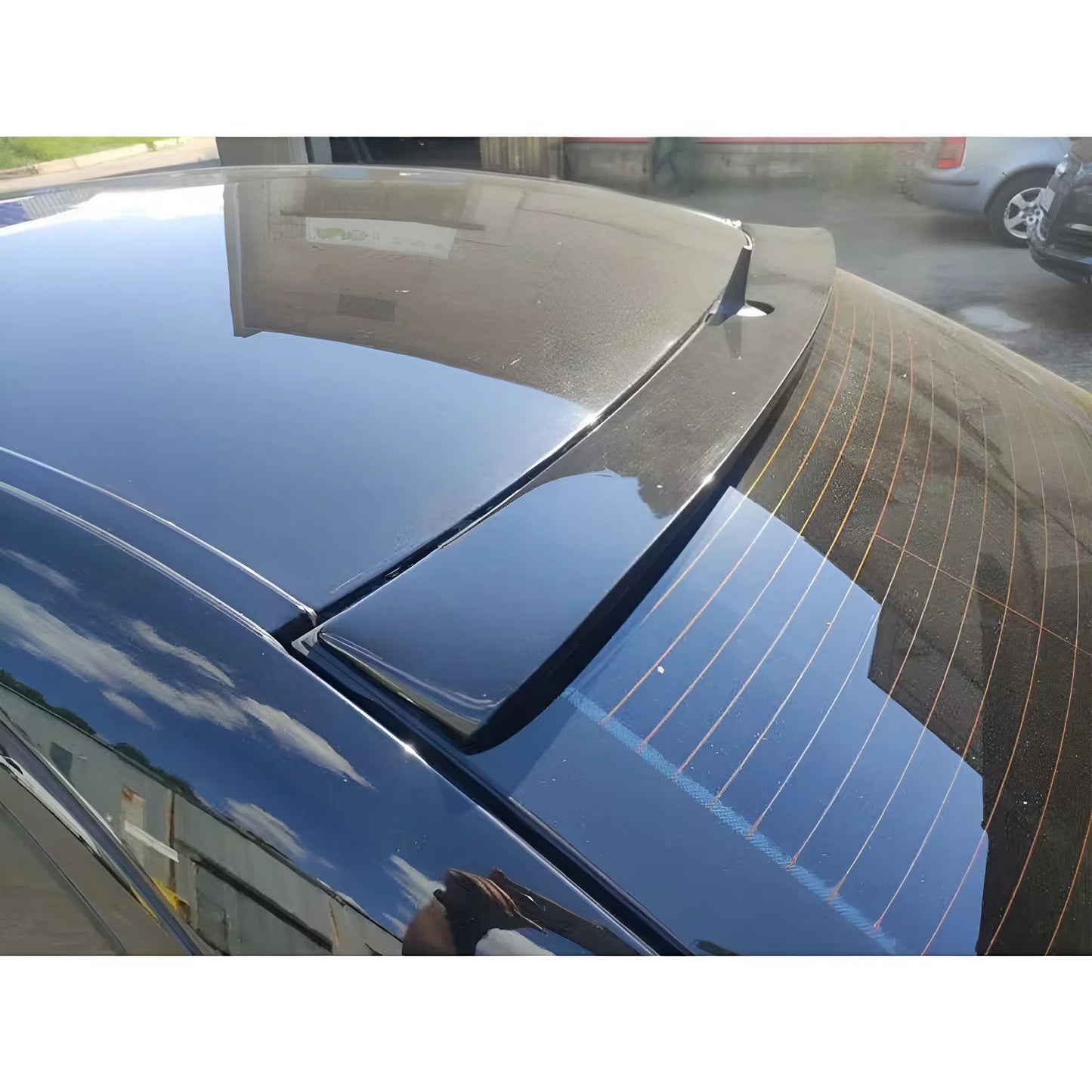 For Mercedes W211 2002-2009 Roof Spoiler Gloss Piano Black ABS Plastic Sport Style