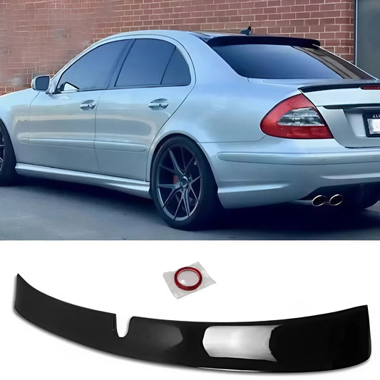 For Mercedes W211 2002-2009 Roof Spoiler Gloss Piano Black ABS Plastic Sport Style