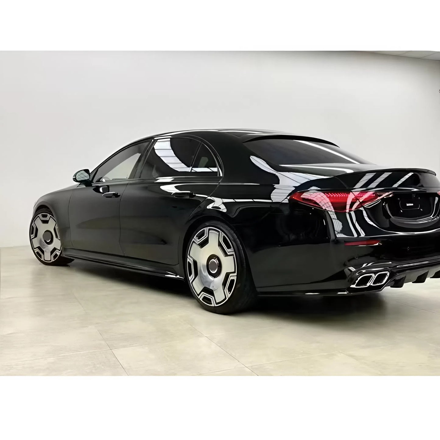 For Mercedes S Class W223 2021-2024 S450L S500 S580 Sedan 4-Door Rear Spoiler Gloss Piano Black Aerodynamic Design Exterior Styling Accessory