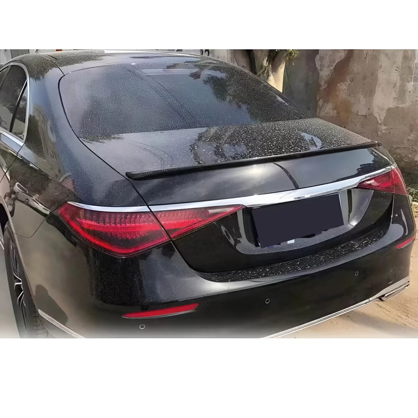 For Mercedes S Class W223 2021-2024 S450L S500 S580 Sedan 4-Door Rear Spoiler Gloss Piano Black Aerodynamic Design Exterior Styling Accessory