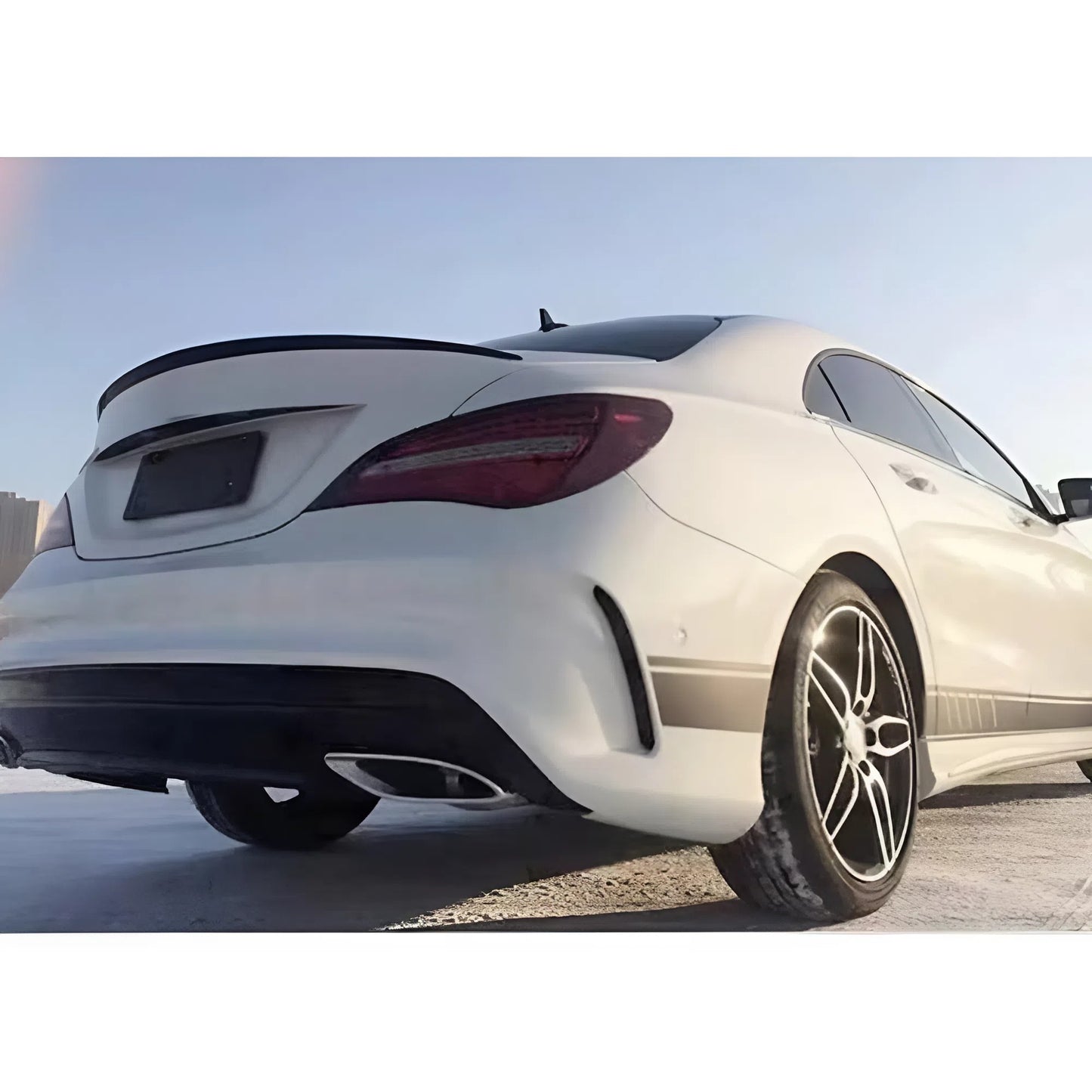 Benz CLA W117 2013-2019 Rear Spoiler Glossy Black ABS Plastic AutoVision