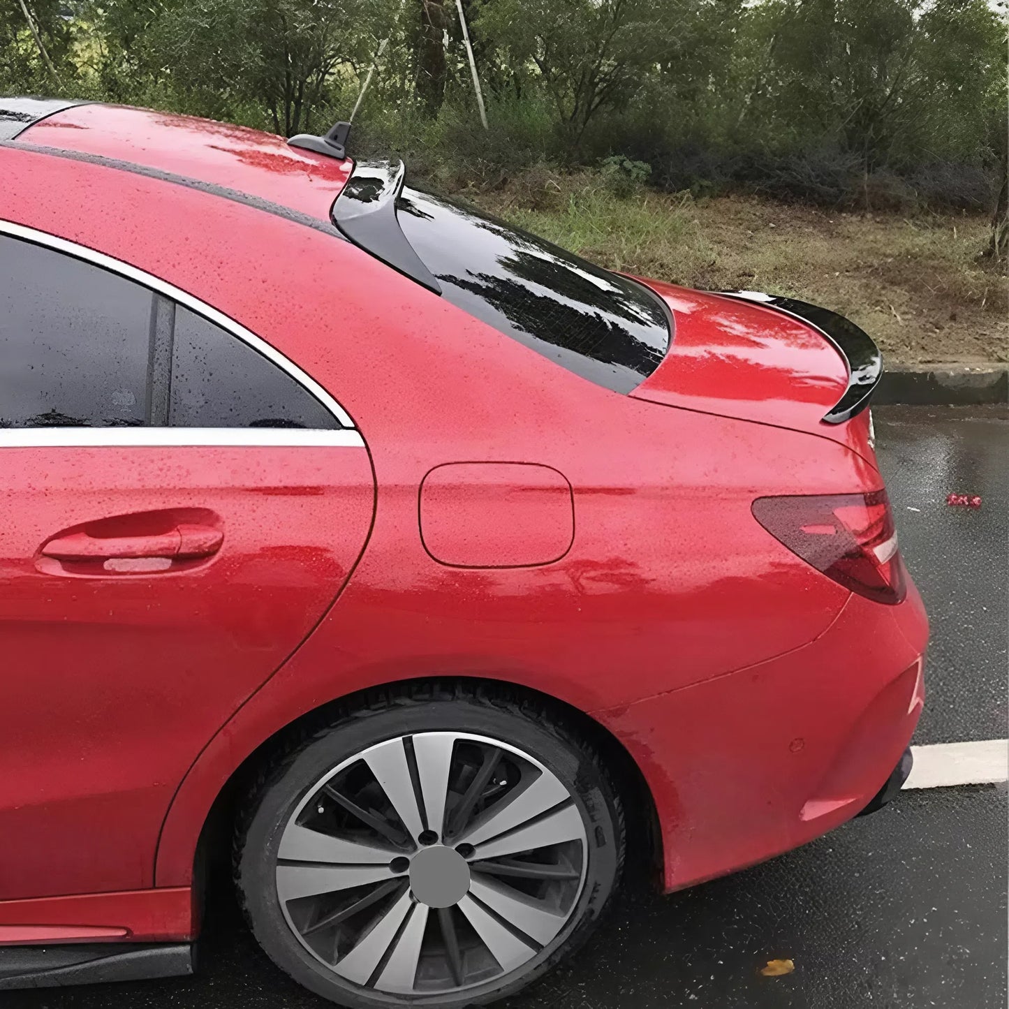 Benz CLA W117 2013-2019 Rear Spoiler Glossy Black ABS Plastic AutoVision