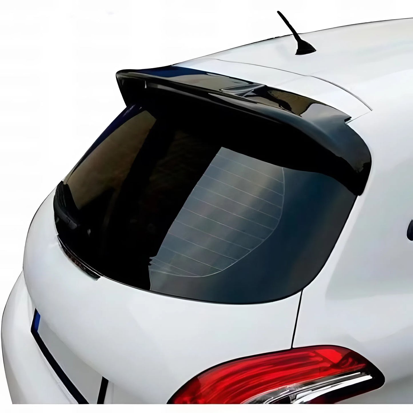 For Peugeot 208 Mk1 2012-2019 Roof Top Rear Spoiler Gloss Piano Black ABS Plastic