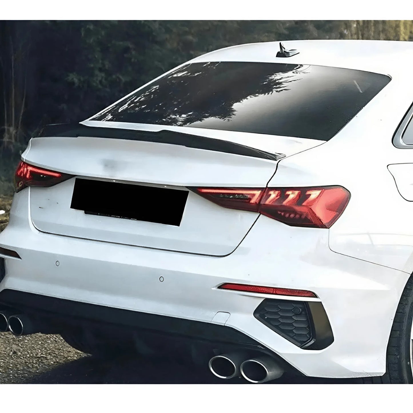 For Audi A3 8V Sedan 2014 2015 2016 2017 2018 2019 2020 M4 Style Rear Trunk Spoiler High Quality Glossy Black ABS Plastic Sport Style