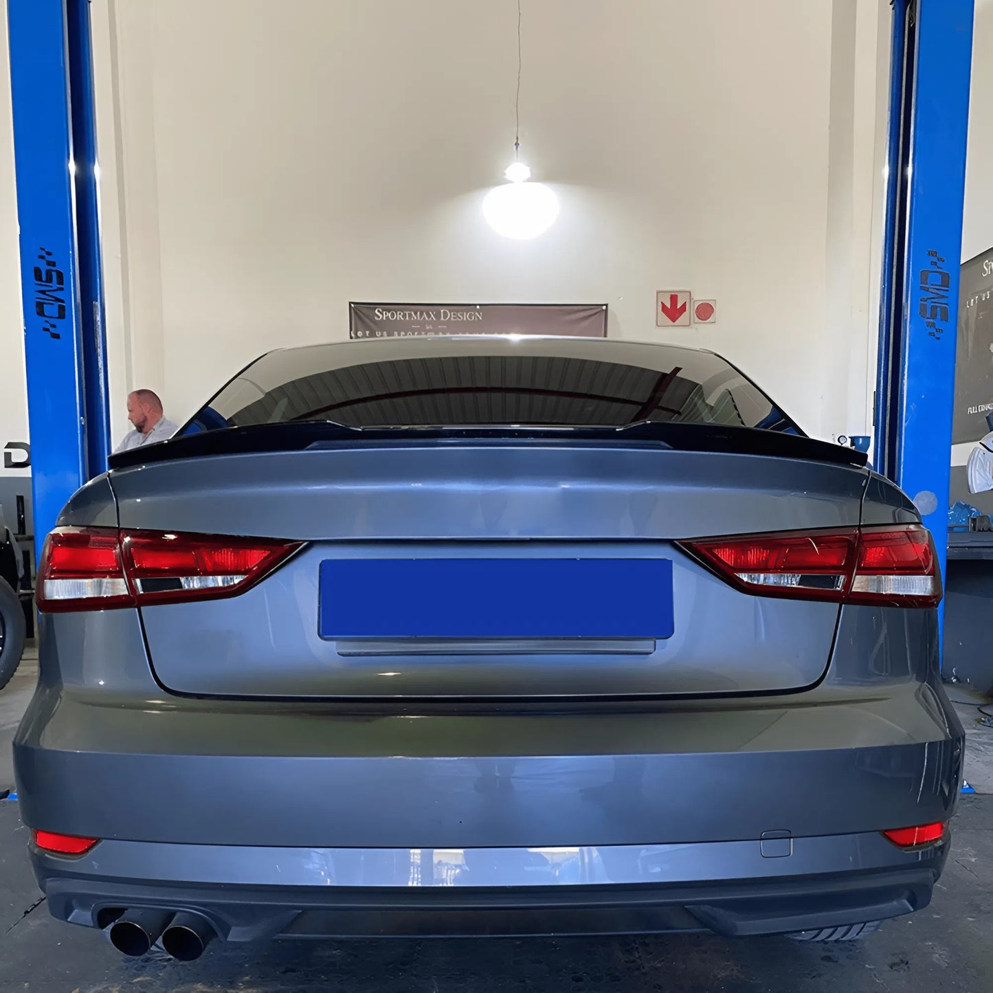 For Audi A3 8V Sedan 2014 2015 2016 2017 2018 2019 2020 M4 Style Rear Trunk Spoiler High Quality Glossy Black ABS Plastic Sport Style