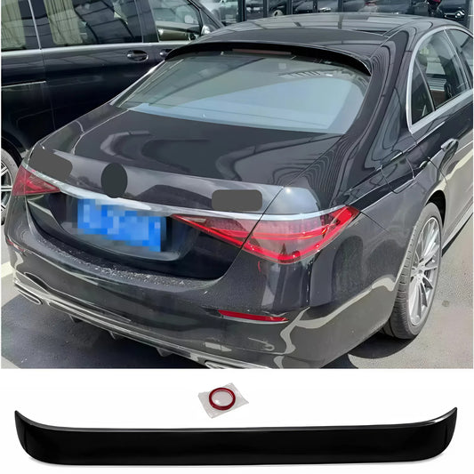 For Benz W223 S Class S350 S400 S450 S500 S480 S680 2021 - 2024 Glossy Black Car Roof Spoiler Wing ABS Plastic