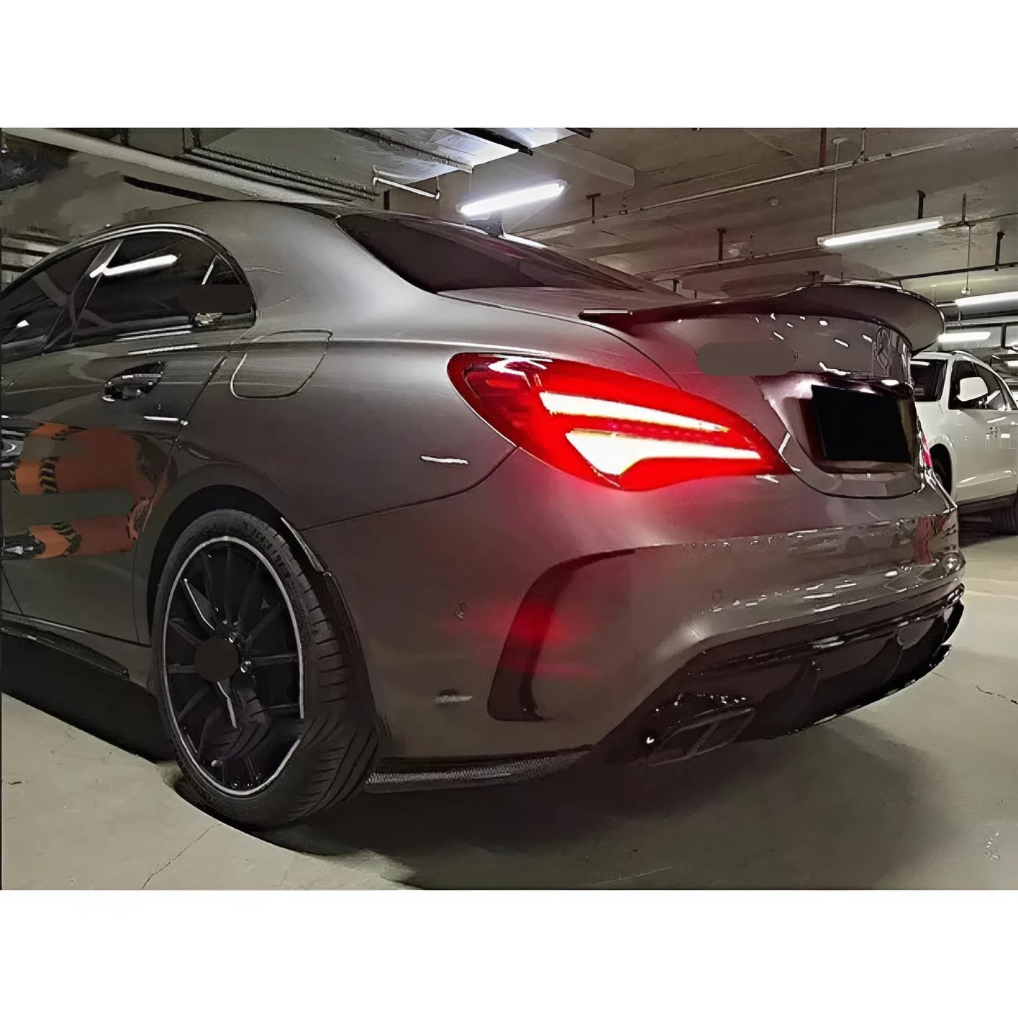 For BenZ CLA W117 PSM Style Rear Spoiler 2013-2019 Piano Glossy Black ABS Plastic