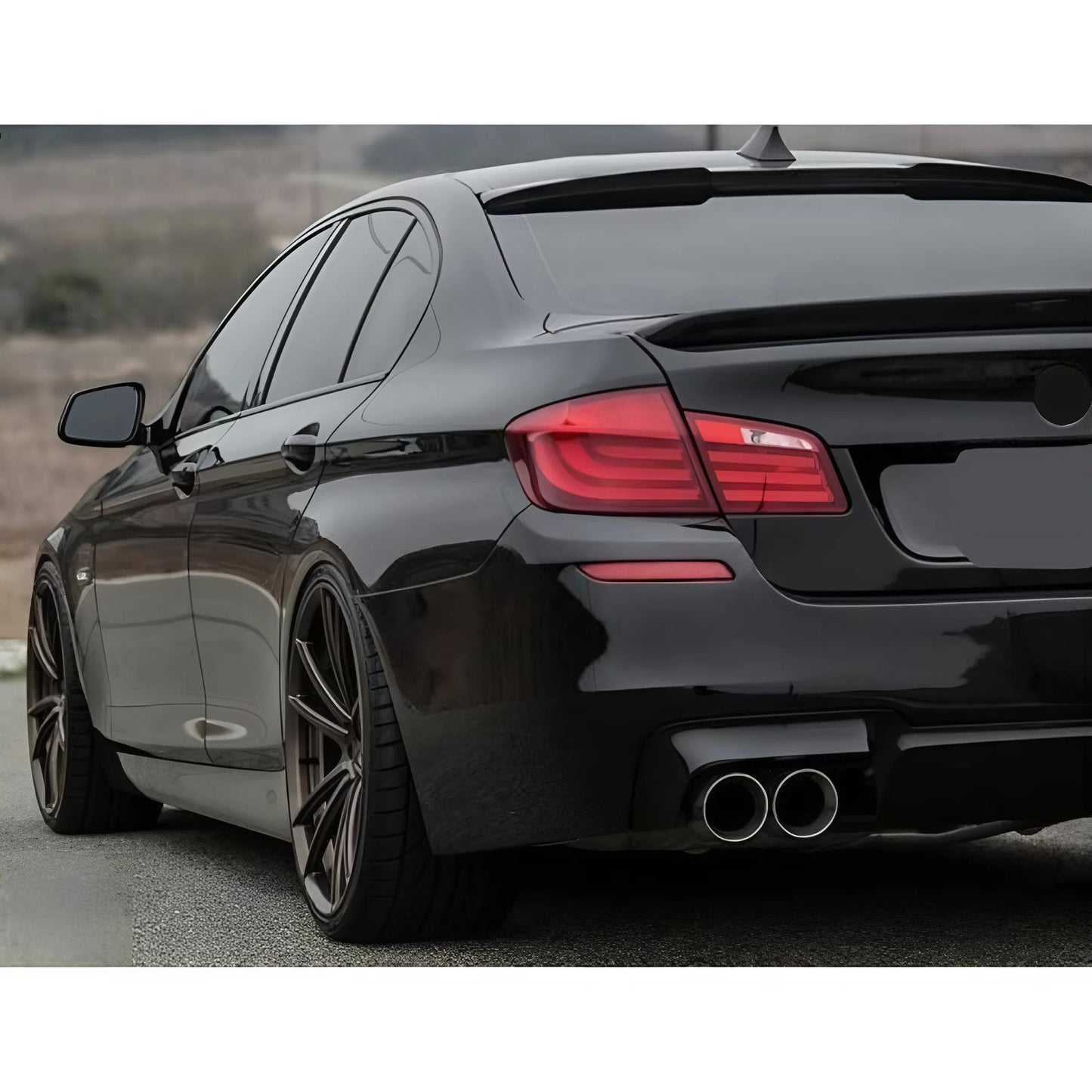 For BMW 5 Series F10 M4 Style Roof Spoiler 2010-2016 Piano Glossy Black ABS Plastic
