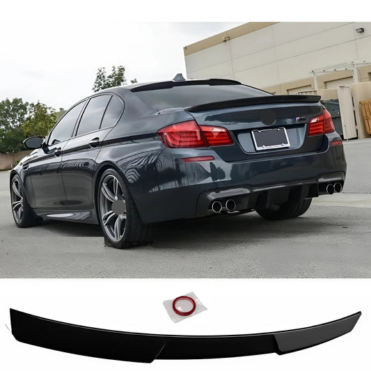 For BMW 5 Series F10 M4 Style Roof Spoiler 2010-2016 Piano Glossy Black ABS Plastic