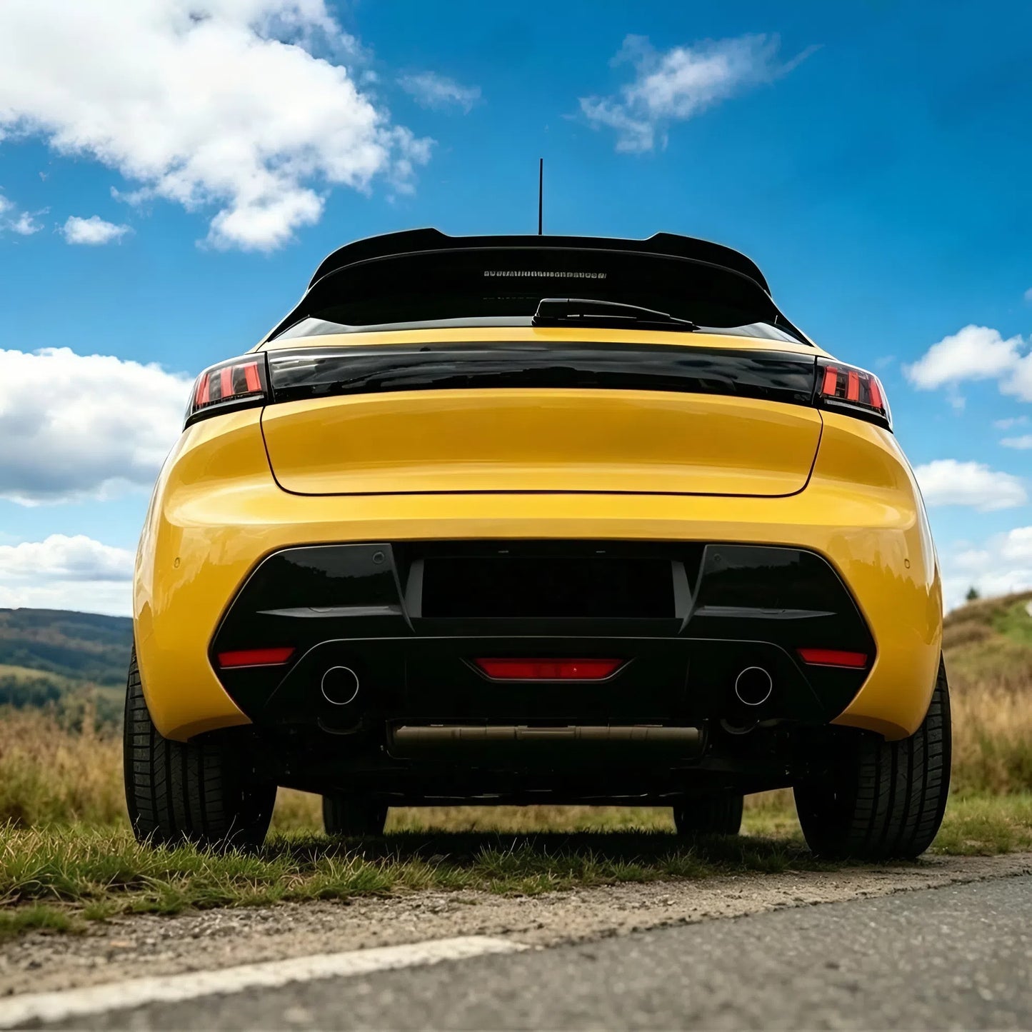 For Peugeot 208 MK2 Rear Spoiler 2019-2023 Piano Glossy Black ABS Plastic Sport Style Trunk Spoiler Lightweight Durable Exterior Upgrade Easy Installation
