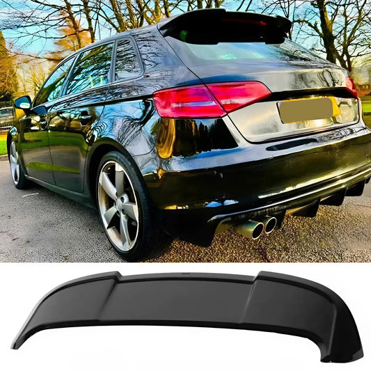 For AUDI A3(8V) 5-Door Hatchback Car Rear Spoiler 2014-2020 Piano Glossy Black ABS Plastic