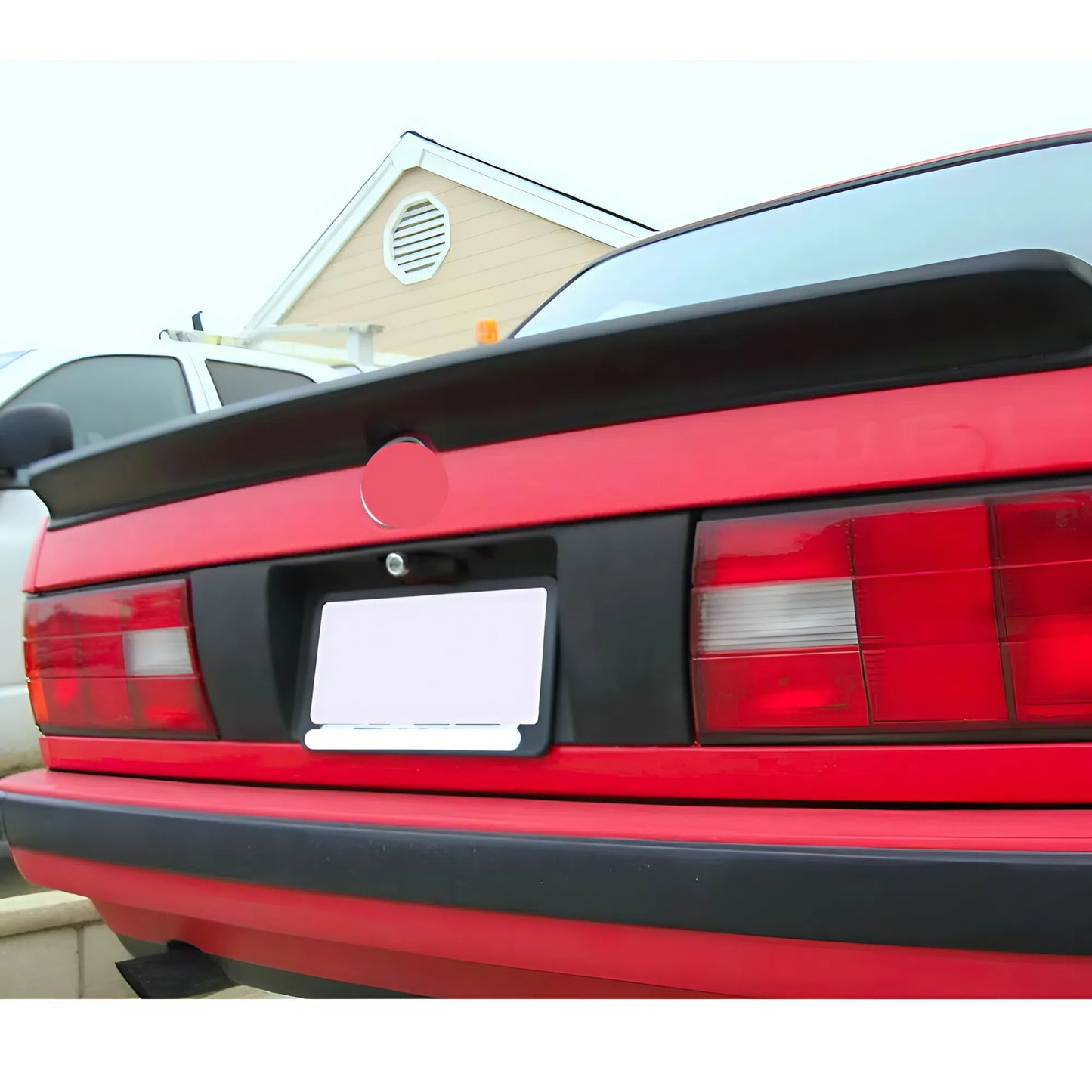 For BMW 3 Series E30 Saloon/Coupe/Cabrio Mtech 1 Style Rear Spoiler 1983-1993 Piano Glossy Black ABS Plastic